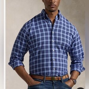 Polo Ralph Lauren Long Sleeve Performance Oxford Sport Shirt -Mens 4XB/4G
